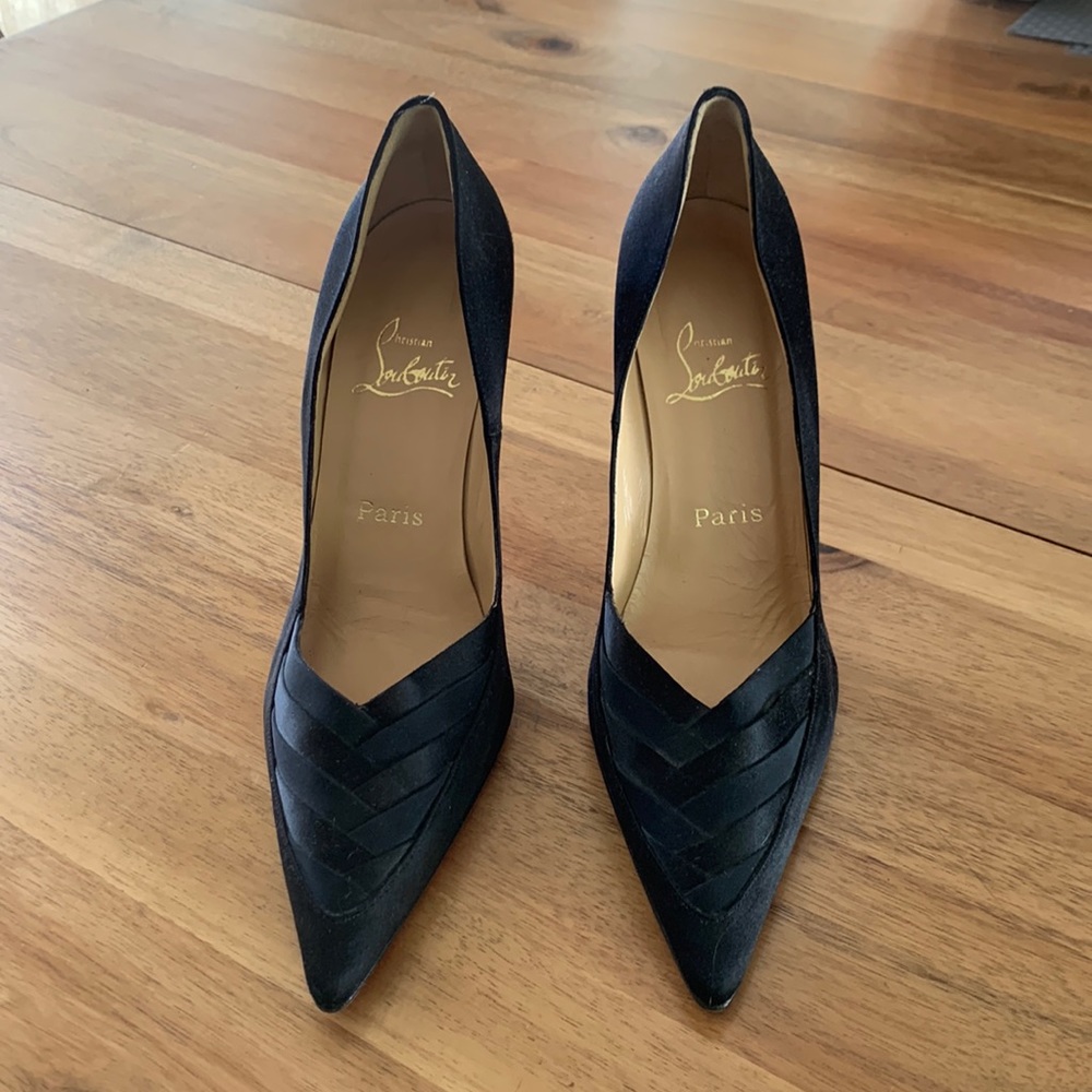 Christian Louboutin vintage satin pumps